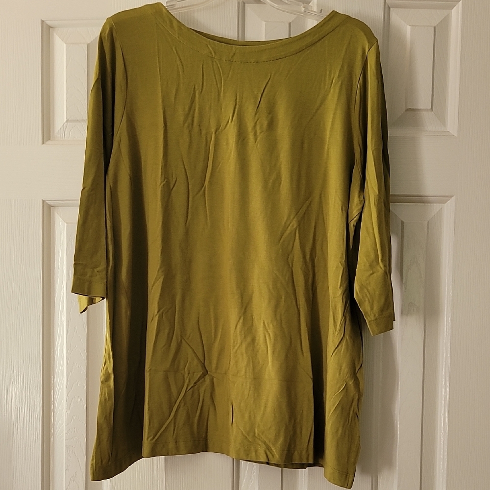 J. Jill Chartruese Tunic Top Petite XL Like New